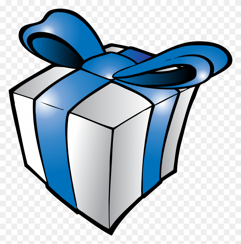 2224x2257 Birthday Present Clipart Blue Present - Birthday Gift Clipart