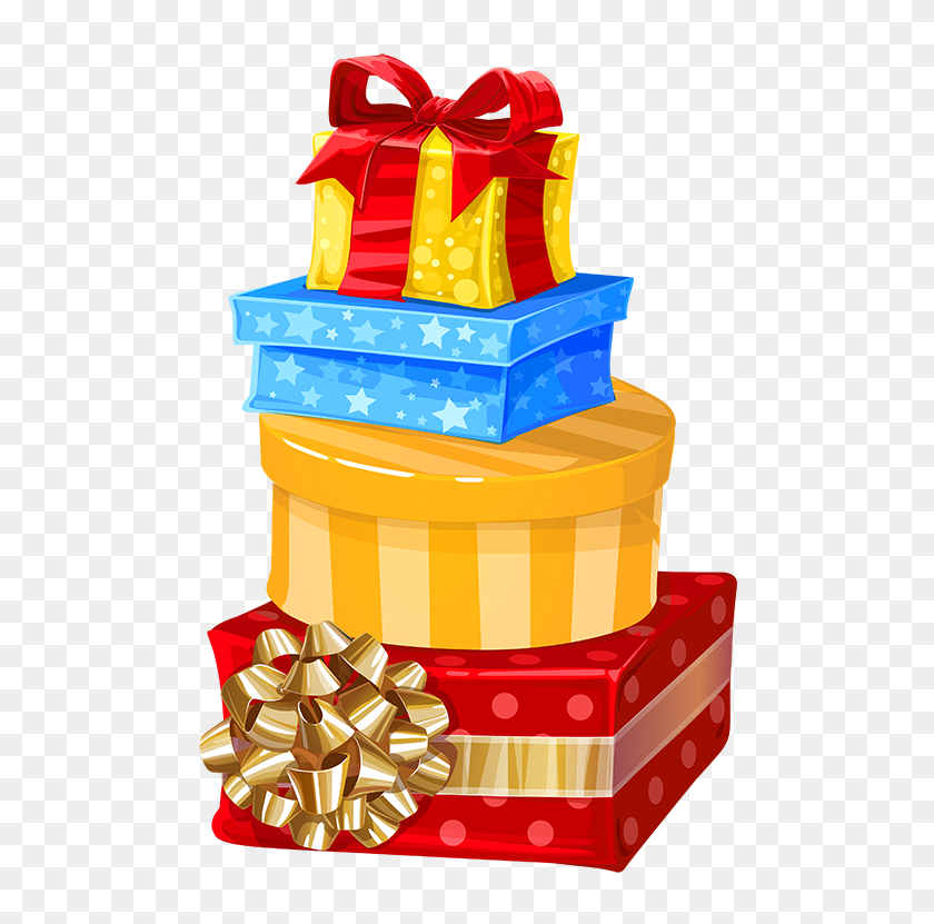 555x771 Birthday Present Clipart Merry Christmas Gift - Christmas Presents PNG