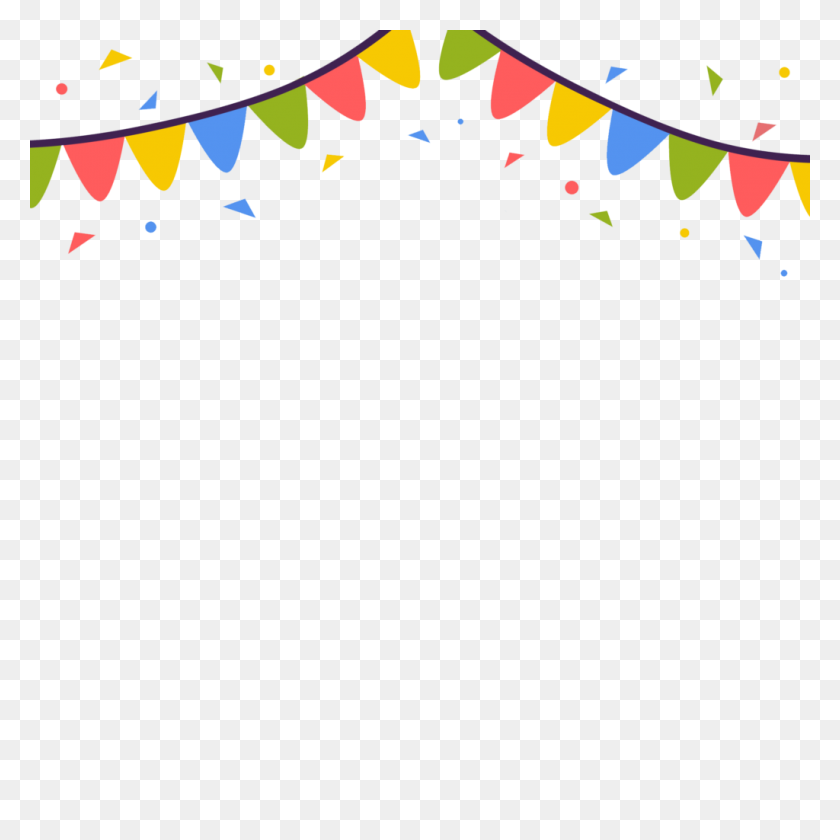 1024x1024 Birthday Ribbons Png Vector, Clipart - Birthday Border PNG