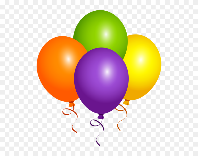 552x600 Birthdays Balloons - Sherbet Clipart
