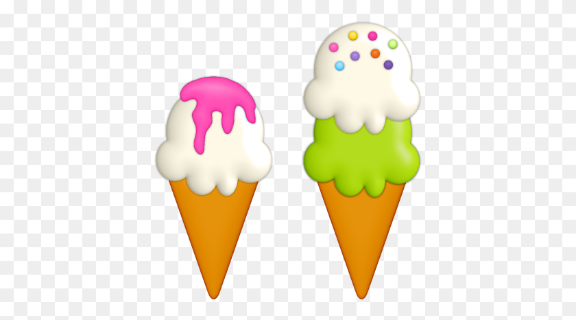 392x406 Birthdaywishests Ziggyfan Scraps Ice Cream - Cake And Ice Cream Clipart