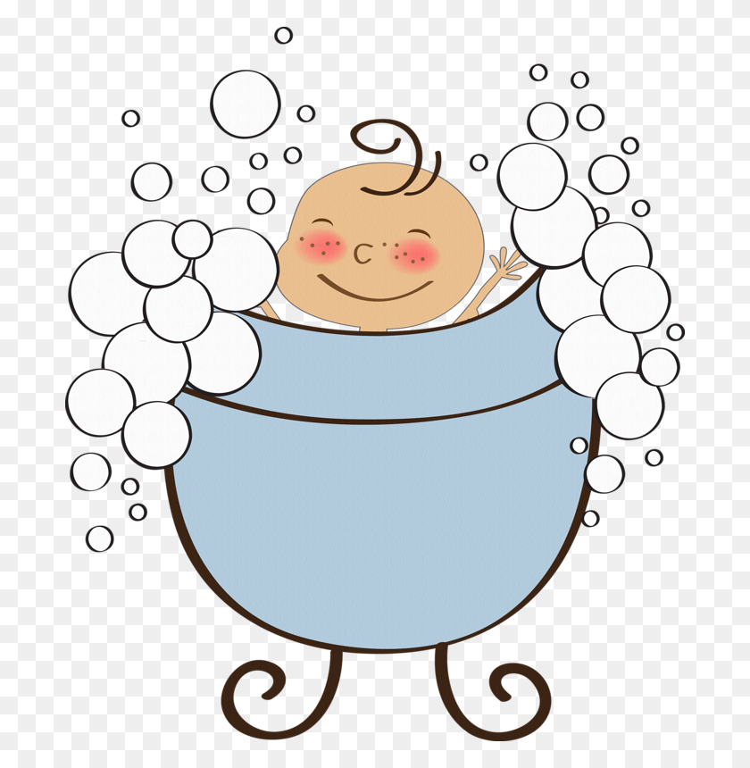 Kelahiran Bayi Bayi, Perlengkapan Bayi - Bubble Bath Clipart.
