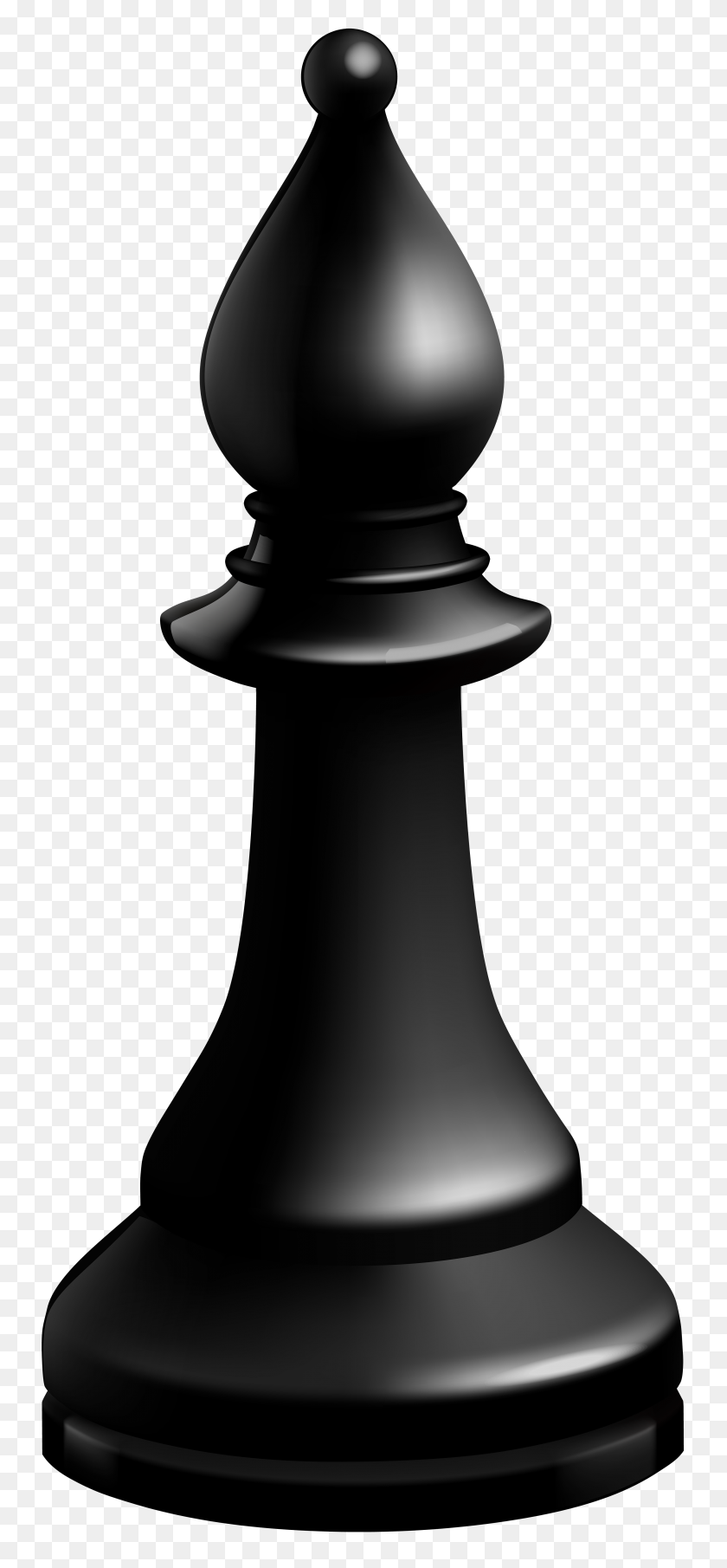 3564x8000 Bishop Black Chess Piece Png Clip Art - Wooden Spoon Clipart Black And White