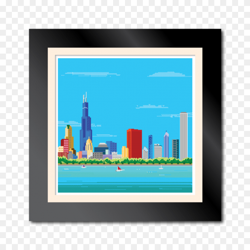 865x865 Bit Chicago Skyline The Daily Robot - Horizonte De Chicago Png