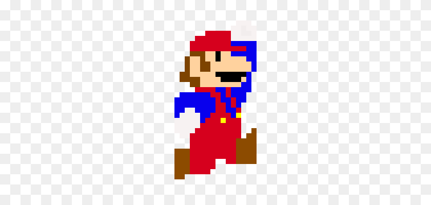 260x340 Bit Mario En Traje De Mario Clásico Pixel Art Maker - 8 Bit Mario Png