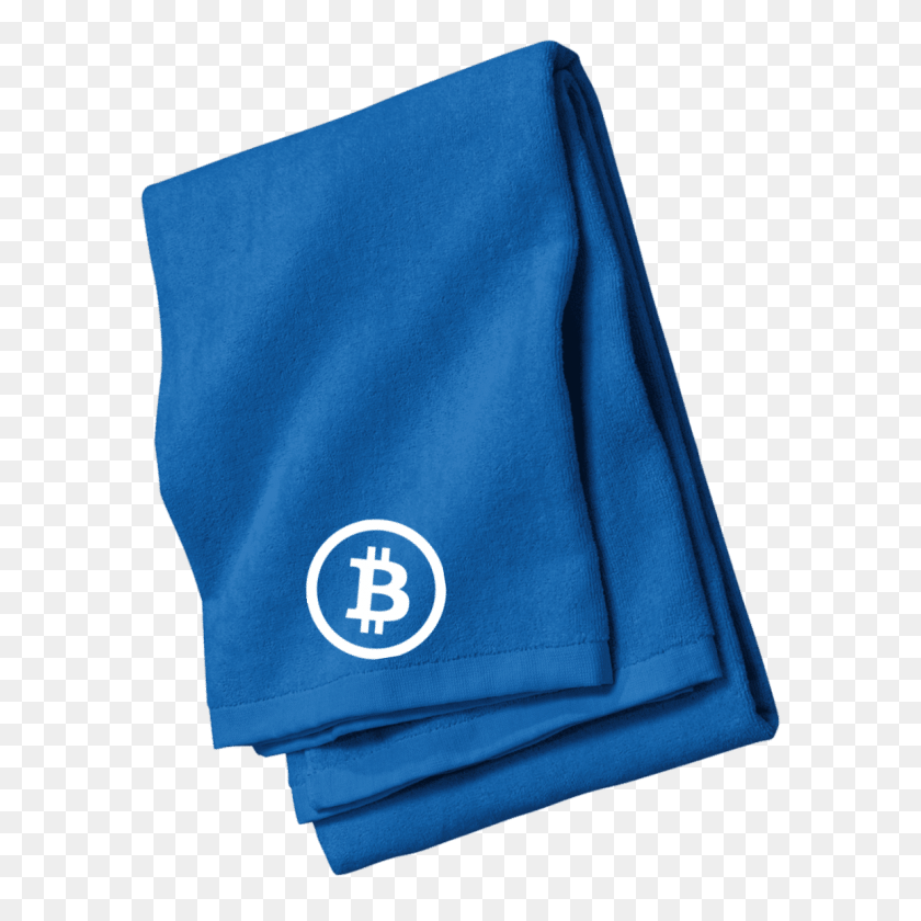 1155x1155 Bitcoin Embroidered Logo - Beach Towel PNG