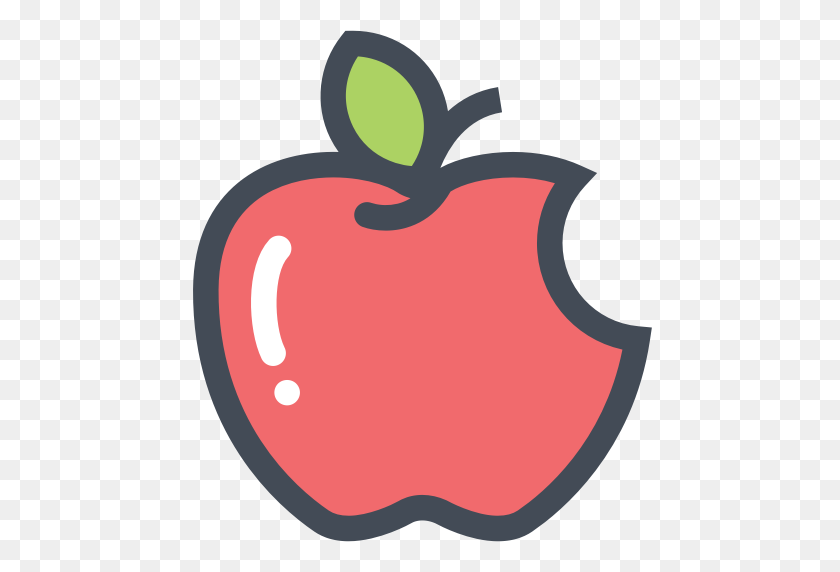 512x512 Bitten Apple Clipart - Bitten Apple PNG