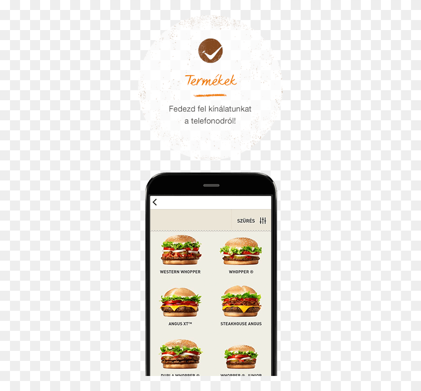 290x720 Bk App Burger Hungría - Logotipo De Burger King Png