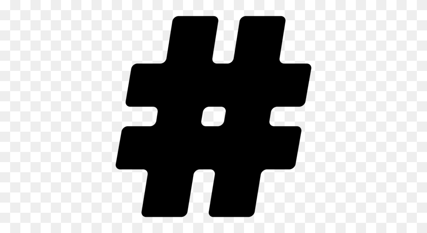 400x400 Black - Hashtag Clipart