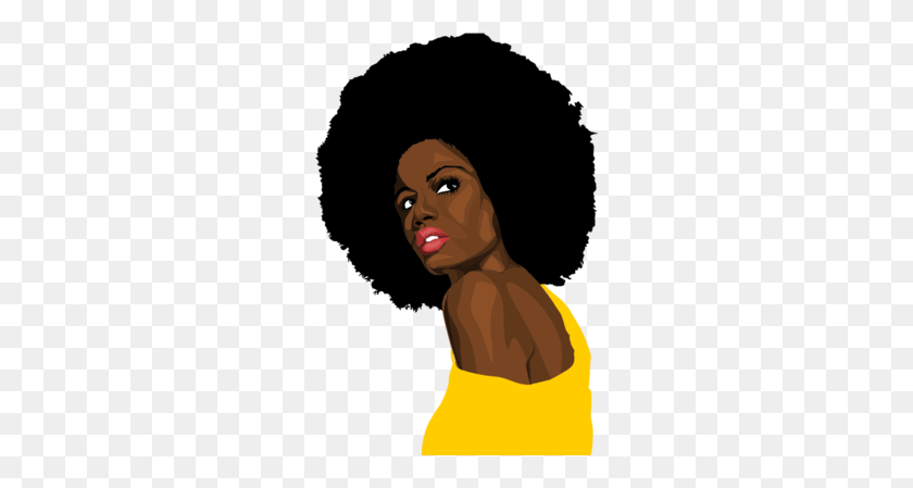 260x389 Black Afro Clipart - Wig Clipart