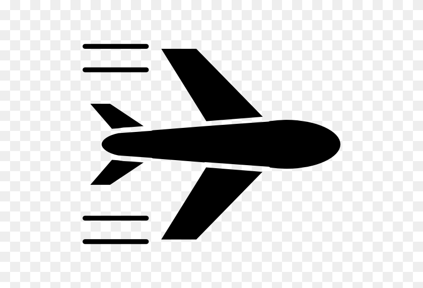 512x512 Black, Airplane Silhouette, Airplane Flight, Airplane, Flight - Airplane Silhouette PNG