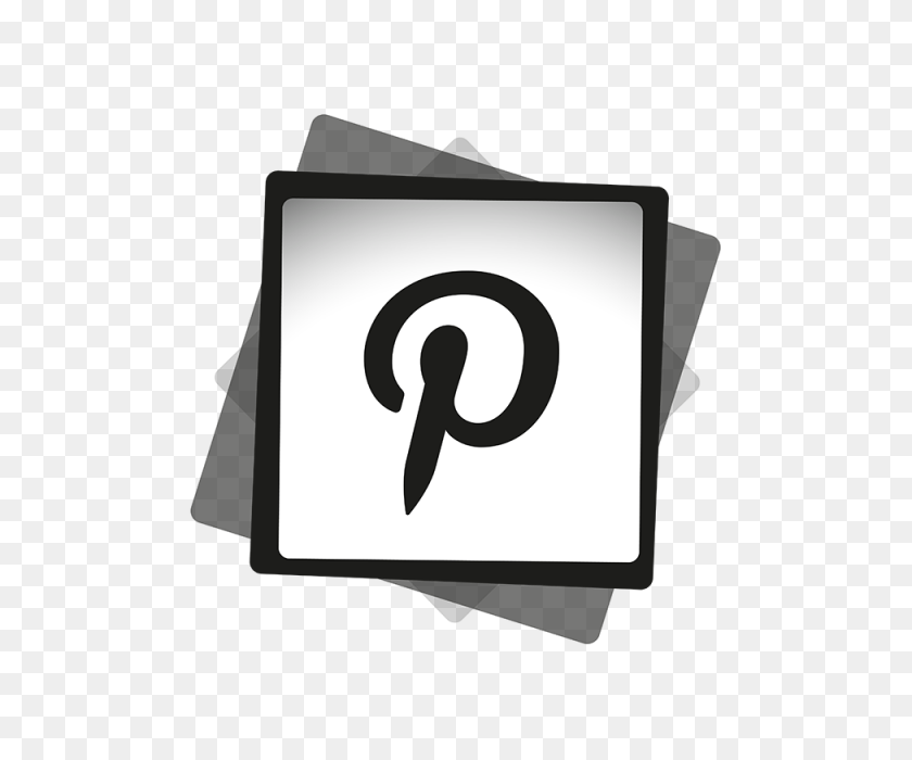 640x640 Black Ampampamp Icono Blanco, Social, Medios De Comunicación, Icono Png - Icono De Pinterest Png