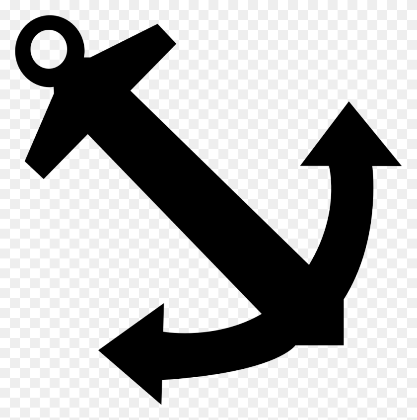 1015x1022 Black Anchor Icon Image - Free Anchor Clip Art