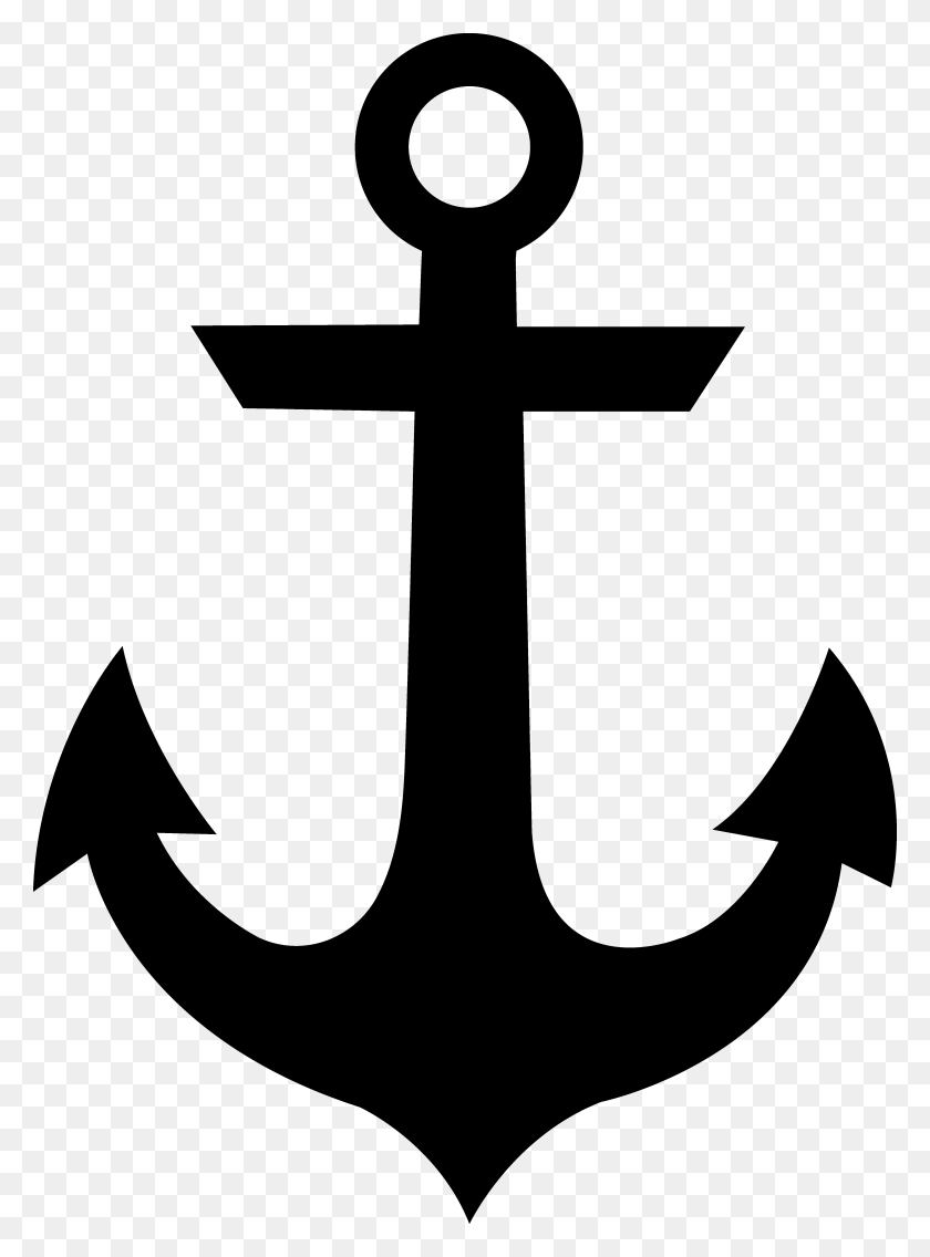 4826x6660 Black Anchor Silhouette - Crafting Clipart