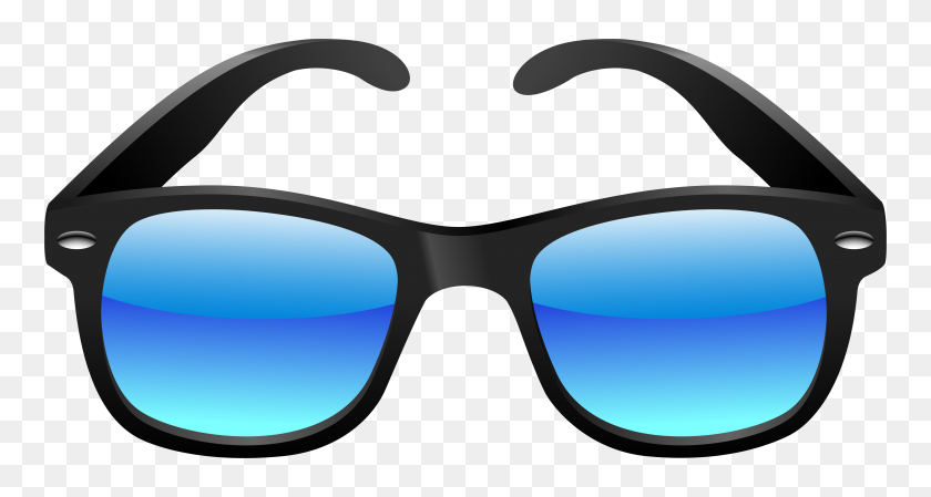 6099x3047 Black And Blue Sunglasses Png Clipart Gallery - Black Glasses PNG