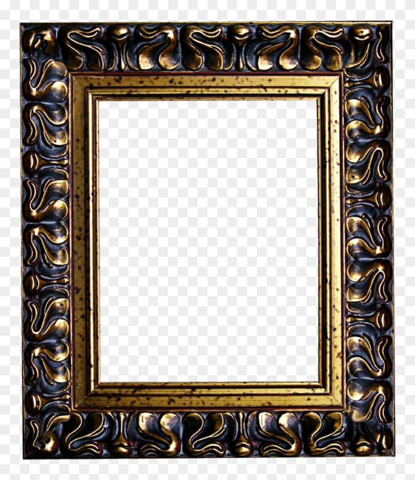 827x967 Black And Gold Frame Png Gold In Black, Photo Frame Black - Gold Frame PNG
