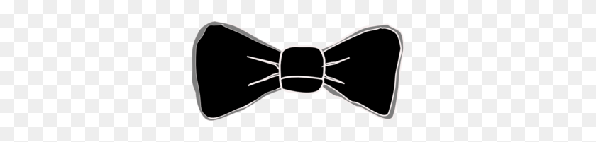 300x141 Black And Grey Bow Tie Clip Art - Tie Clipart Black And White
