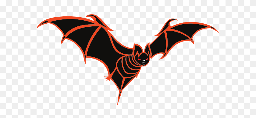 621x329 Black And Orange Bat Png - Bat PNG