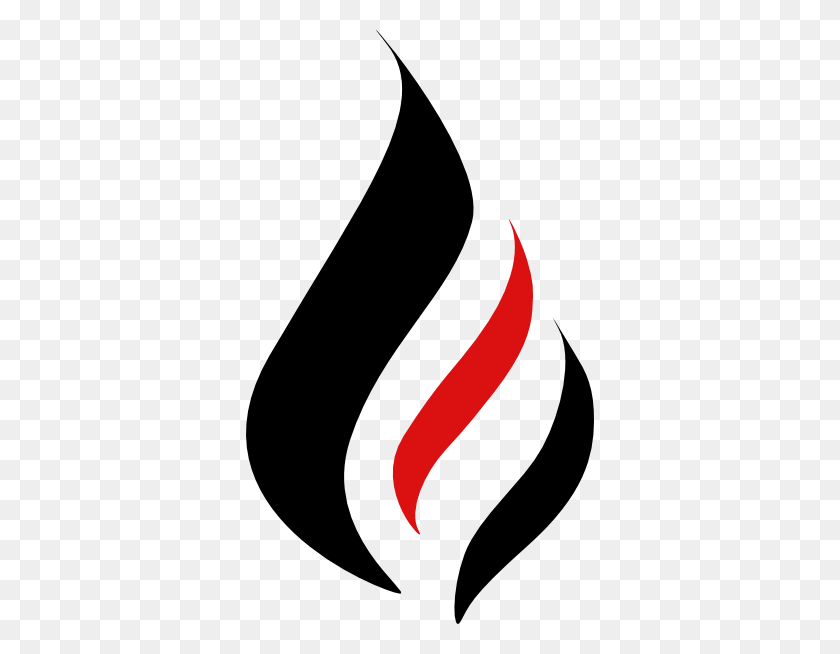 348x594 Black And Red Flame Clip Art - Red Flames PNG