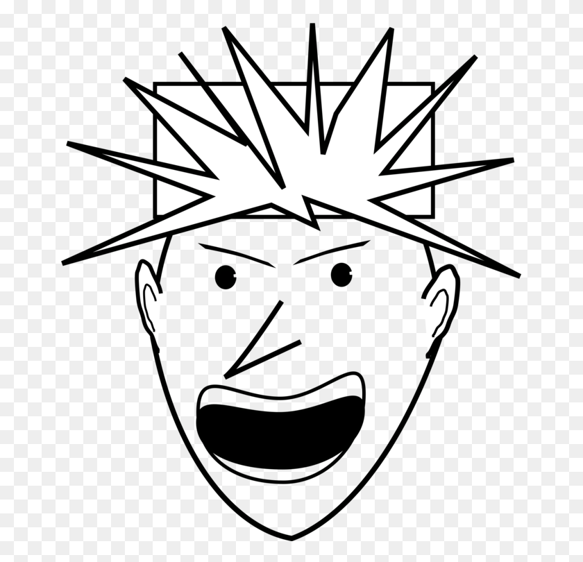 667x750 Black And White Anger Cartoon Happiness Smiley - Smiley Clipart Black And White