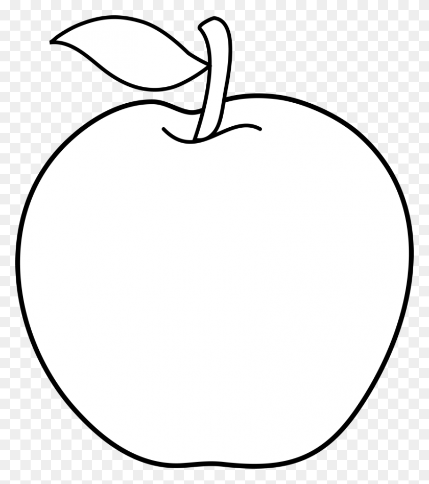 830x944 Black And White Apple Clip Art - Back To School Clipart Black And White