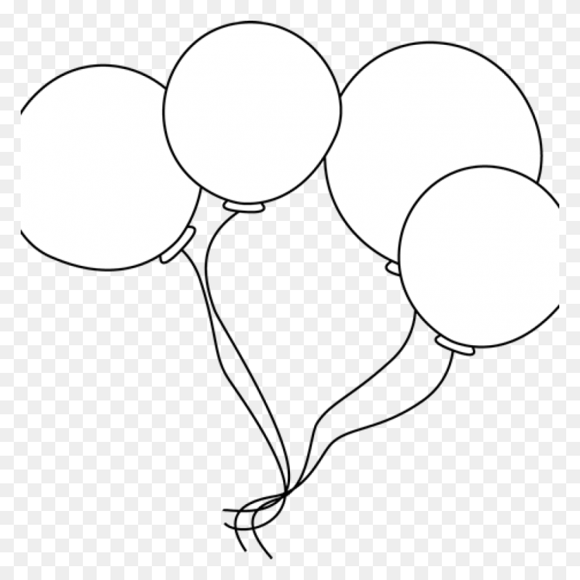 1024x1024 Black And White Balloons Clipart Free Clipart Download - White Balloons PNG