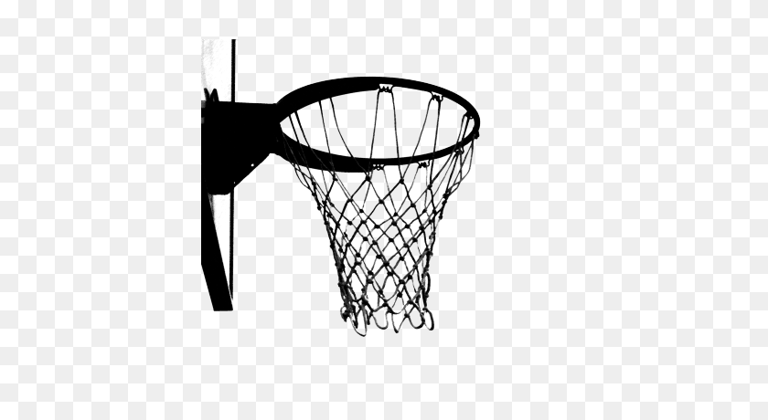 400x400 Black And White Basketball Hoop Transparent Png - Basketball Net PNG