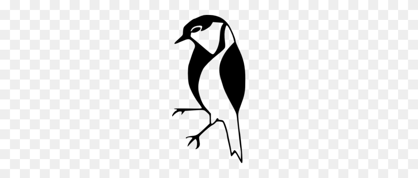 147x298 Black And White Bird Clip Art - White Bird Clipart