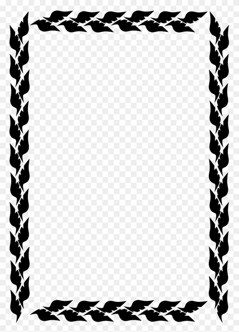 830x1174 Black And White Border - Free Page Borders Clip Art