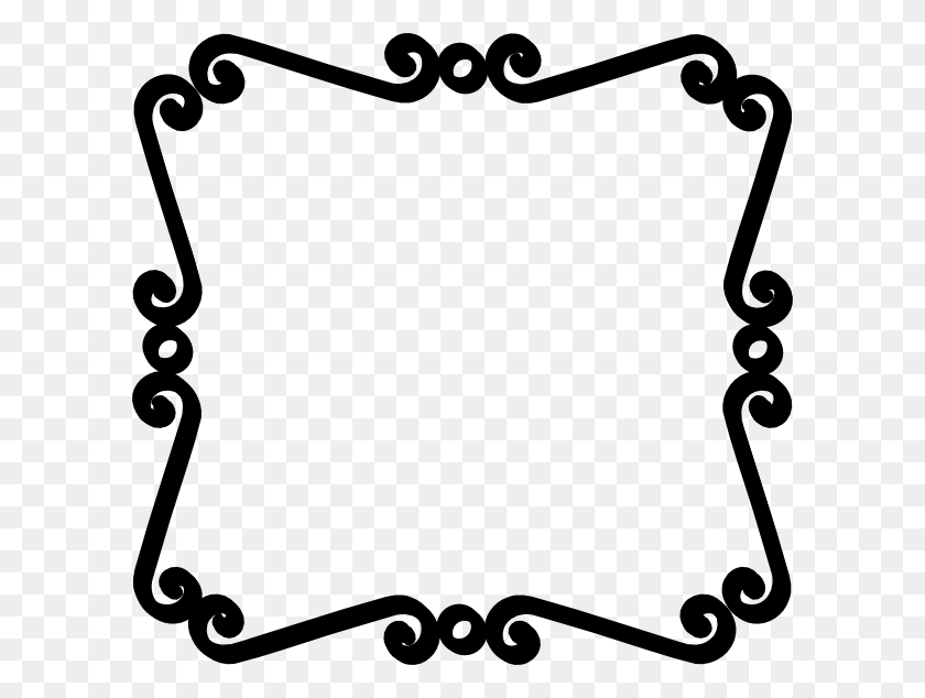 600x574 Black And White Border Clip Art Look At Black And White Border - Picnic Border Clipart