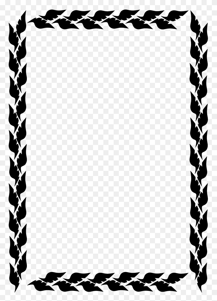 1697x2400 Черно-Белые Бордюры Для Проектов - Готический Бордюр Клипарт