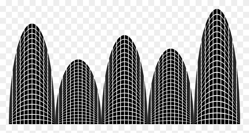 1505x750 Черно-Белое Здание Компьютерные Иконки Абстрактное Искусство Монохромный - Строительный Клипарт Черный И Белый
