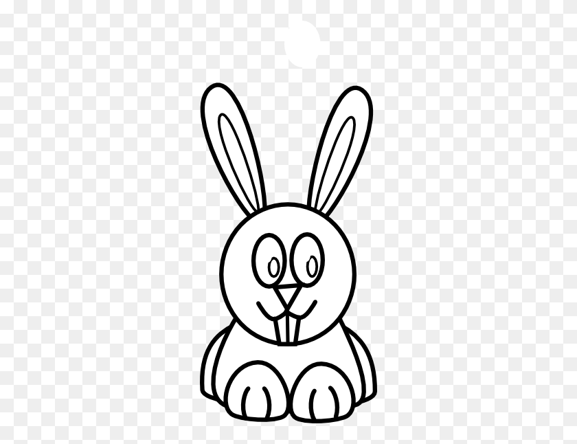258x586 Black And White Bunny Clip Art - Rabbit Clipart Black And White