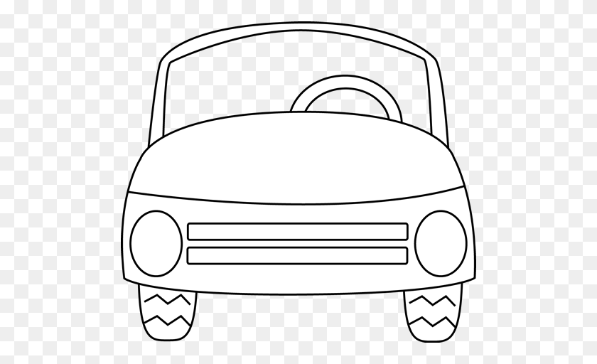 500x452 Black And White Car Clip Art - Flying Car Clipart