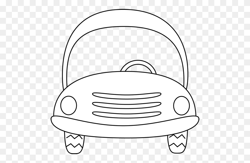 500x488 Black And White Car Clipart Image Group - Front Of Car Clipart