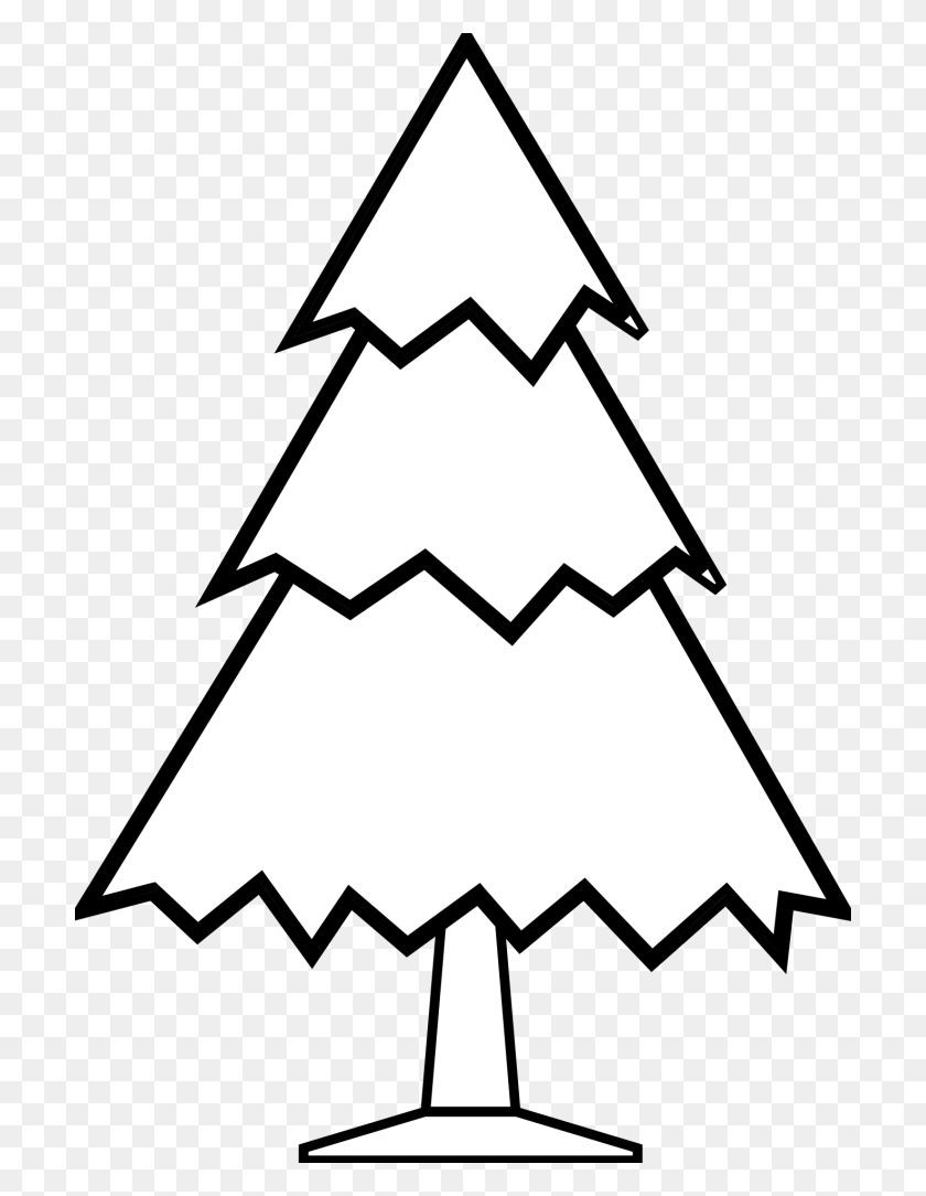 704x1024 Black And White Christmas Tree Clip Art - Christmas Tree Star Clipart