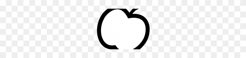 200x140 Скачать Бесплатно Черно-Белые Картинки Apple - Black Apple Clipart