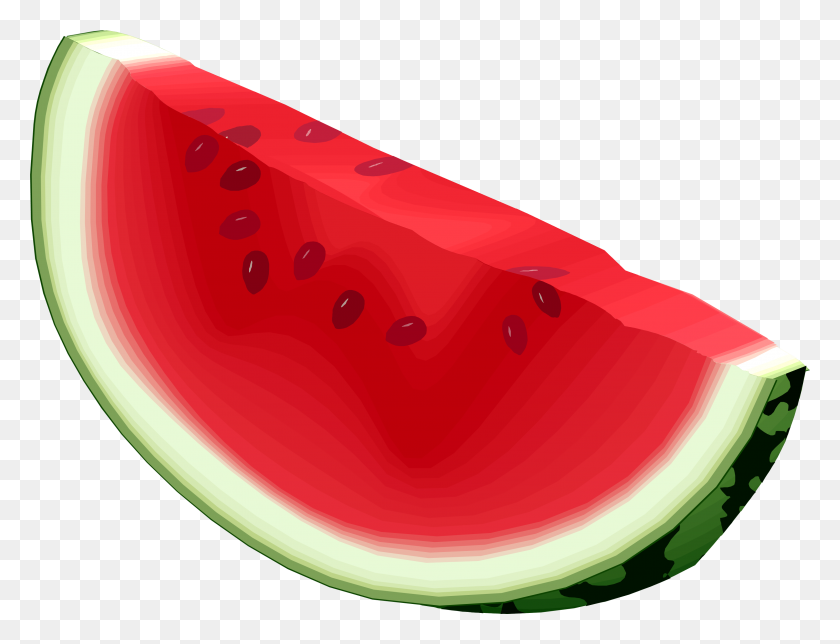 3031x2271 Black And White Clip Art Of Slice Of Watermelon - Watermelon Clipart Black And White