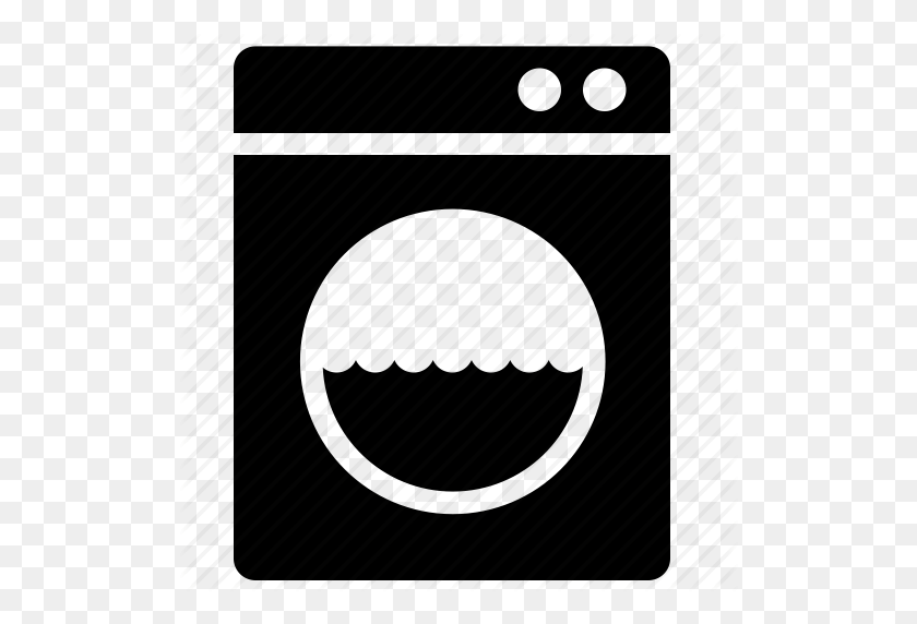 512x512 Black And White Clip Art Washer Dryer - Washer And Dryer Clipart