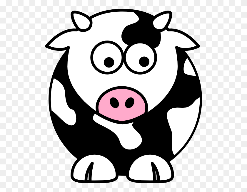 534x594 Black And White Clipart Cow - Minions Clipart Black And White