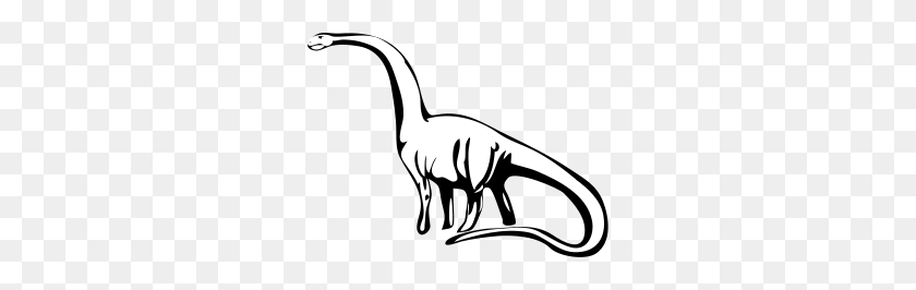 276x206 Черно-Белый Клипарт Динозавр - Кости Динозавра Клипарт