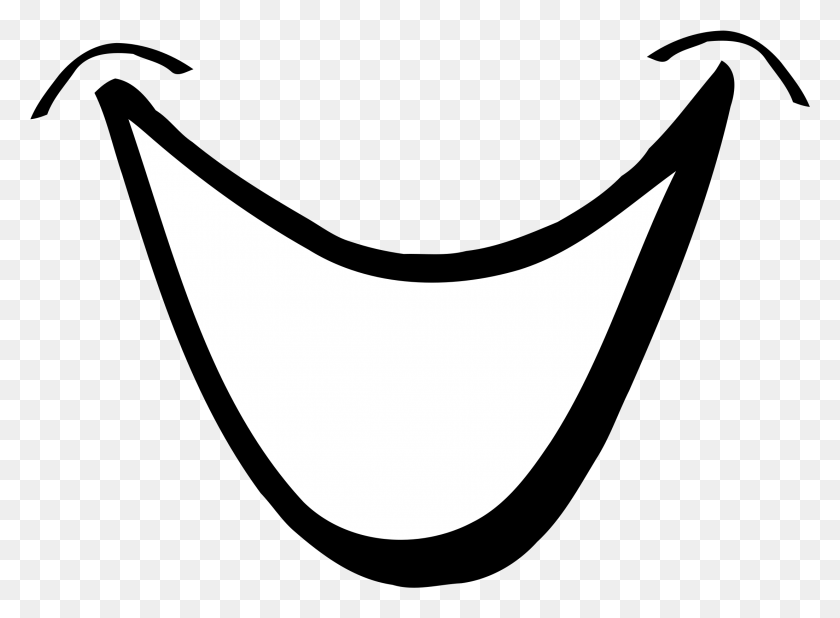 2206x1580 Black And White Clipart Human Mouth Smiley Laughing Mouth Png - Laughing PNG