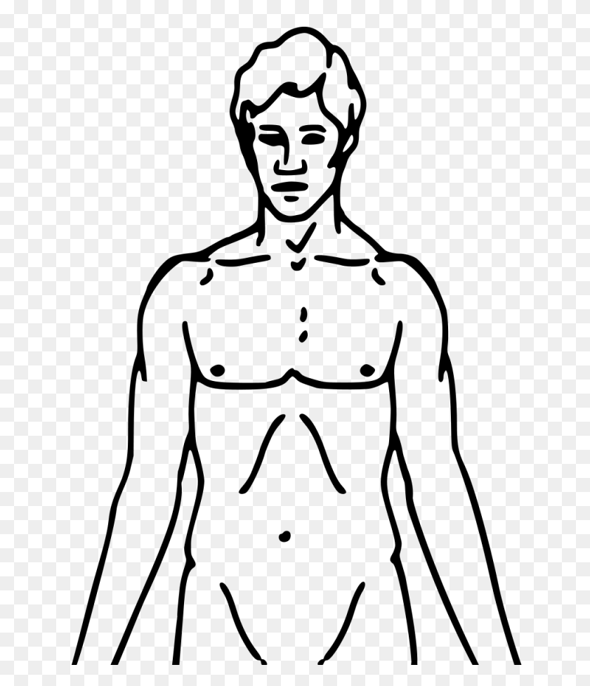 975x1145 Black And White Clipart Of Body Winging - Body Parts Clipart