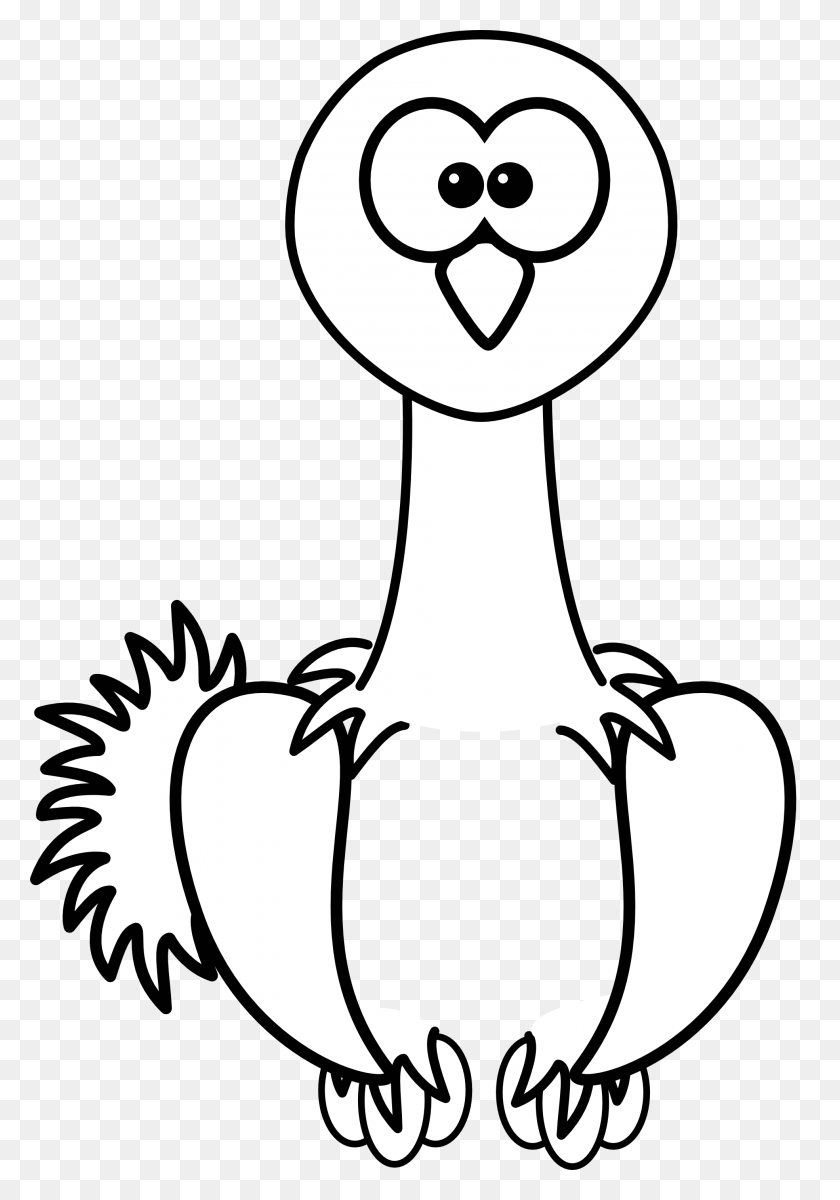 1969x2880 Black And White Clipart Ostrich - Number 1 Clipart Black And White