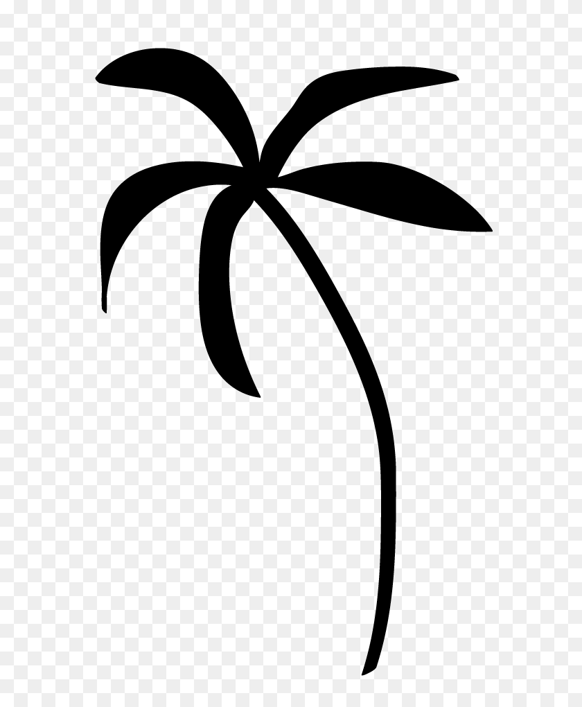 629x960 Black And White Clipart Palm Tree Clip Art Images - Negative Clipart