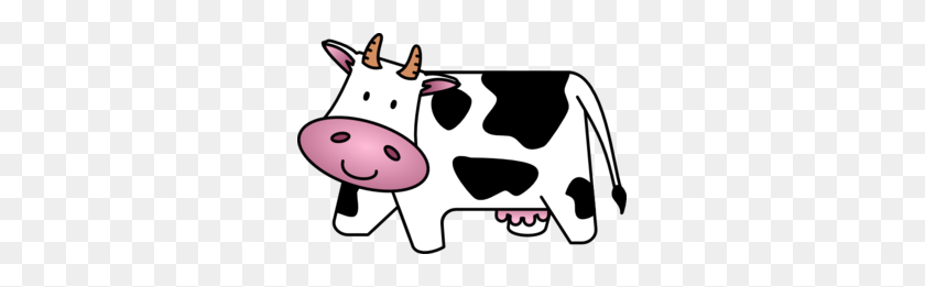 299x201 Black And White Cow Clip Art - Baby Cow Clipart
