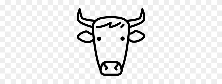 260x260 Black And White Cow Clip Art Clipart - Ox Clipart Black And White