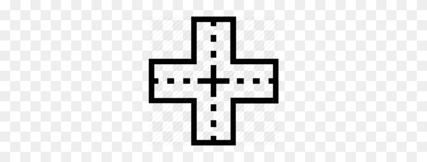 260x260 Black And White Cross Clipart - Cross Clipart Black And White