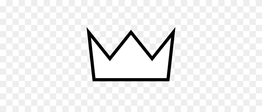 300x300 Black And White Crown Clipart Crown Outline White Clip Art - Crown Outline PNG