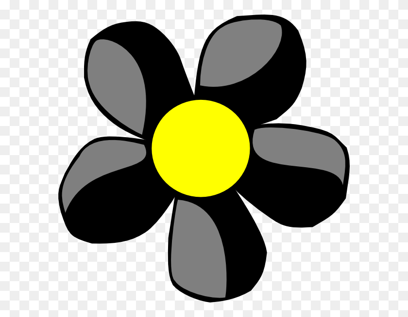 600x594 Black And White Daisy Clip Art - White Daisy PNG
